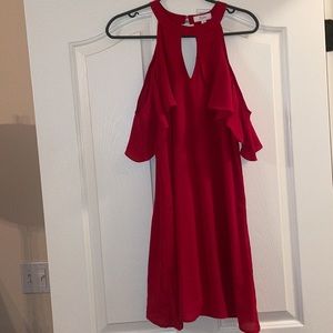 Short red dress, medium